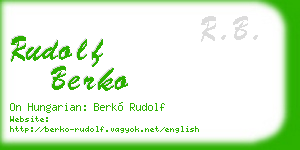 rudolf berko business card